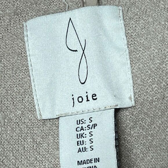 Anthropologie Joie Open front Belted Wool Blend Oatmeal Coat Sz S - Picture 9 of 10